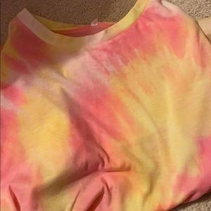 Yellow and Pink tie dye tee